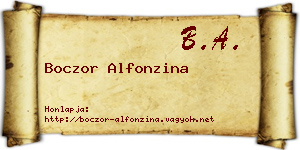Boczor Alfonzina névjegykártya